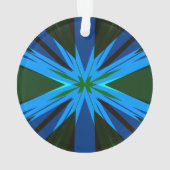 Blue Green Star Starburst Winter Festive Xmas Tree (dos)