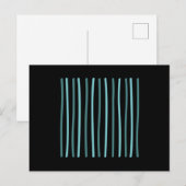 Blue Green Stripes Pattern Briefkaart (Voorkant / Achterkant)