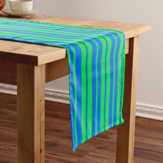 Blue Green Stylish Stripes Pattern Design  Korte Tafelloper
