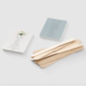 Blue Green Succulent Pumpkin Wedding Programme Handwaaier (Niet-gemonteerd)