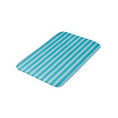 Blue Green, Teal Bath Mat Stripes (Gekanteld)