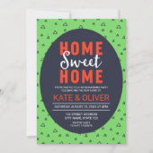 Blue Green Triangles Home Sweet Home Houwarming Kaart (Voorkant)