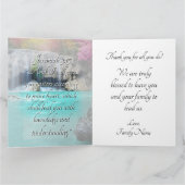 Blue Green Waterfall Sunrise Pastor Waardering Bedankkaart (Binnen)