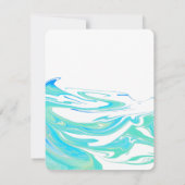 Blue & Green Wave  Wedding Invitation (Dos)
