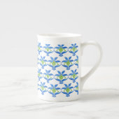 Blue Green White Art Nouveau Pattern China Mok (Rechts)