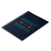 Blue Green Workout Warrior Fitness Journal (Côté gauche)