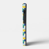 Blue Green Yellow Abstract Geometric Pattern Case-Mate iPhone Case (Achterkant / Links)