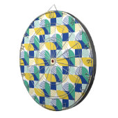 Blue Green Yellow Abstract Geometric Pattern Dartbord (Voorkant Rechts)
