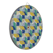 Blue Green Yellow Abstract Geometric Pattern Dartbord (Voorkant Links)
