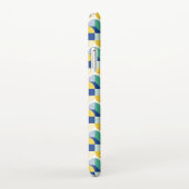 Blue Green Yellow Abstract Geometric Pattern iPhone Hoesje (Rechterkant)