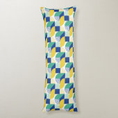 Blue Green Yellow Abstract Geometric Pattern Lichaamskussen (Achterkant (Verticaal))