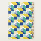 Blue Green Yellow Abstract Geometric Pattern Planner (Achterkant)