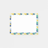 Blue Green Yellow Abstract Geometric Pattern Post-it® Notes (Voorkant)