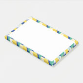 Blue Green Yellow Abstract Geometric Pattern Post-it® Notes (Schuin)