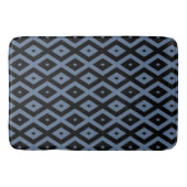 Blue grey and black diamond pattern badmat (Voorkant)