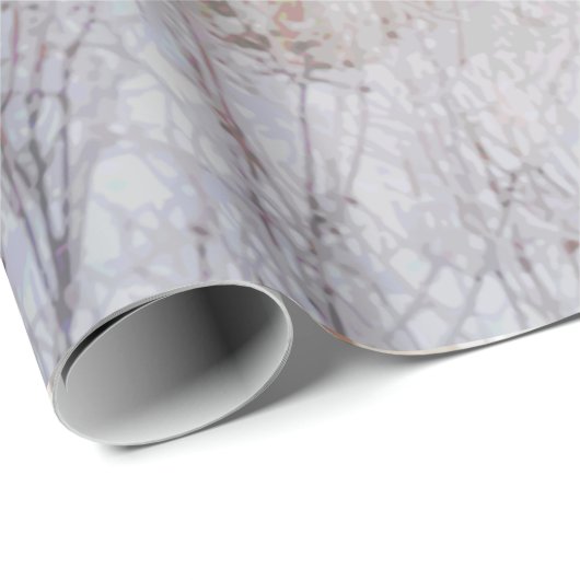 Blue Grey Blue Jay Bird Forest Trees Art Cadeaupapier (Rol Hoek)