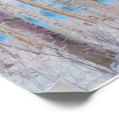 Blue Grey Blue Jay Bird Forest Trees Art Poster (Hoek)