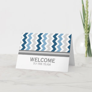 Blue Grey Chevron-medewerker Welkom bij het team Kaart