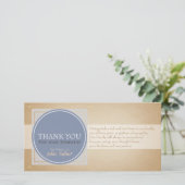 Blue Grey Circle Square Labels Sympathie P Bedankkaart (Staand voorkant)