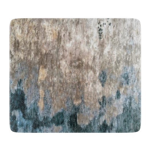 Blue Grey Decorative Abstract Artwork Snijplank (Voorkant)