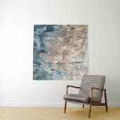 Blue Grey Decorative Abstract Artwork Wandkleed (In Situ (horizontaal))