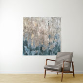 Blue Grey Decorative Abstract Artwork Wandkleed (In situ)
