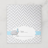 Blue & Grey Elephant Baby shower (Buitenkant ongevouwen)