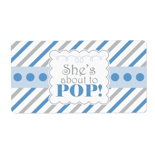 Blue & Grey Elle est sur le point de POP Étiquette (Devant)