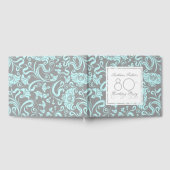 Blue Grey Floral 80e Anniversaire de la fête Livre (Complet)