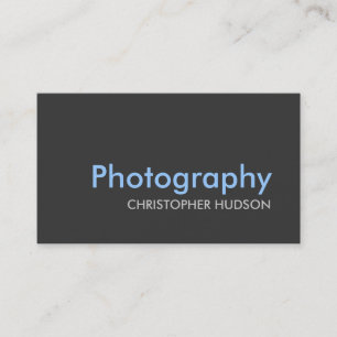 Blue Grey Plain Photography Visitekaartje