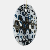 Blue & Grey Ripples Ornament (Rechts)