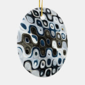 Blue & Grey Ripples Ornament (Achterkant)
