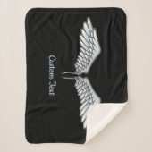 Blue-Grey Wings Sherpa Blanket Deken (Voorkant)