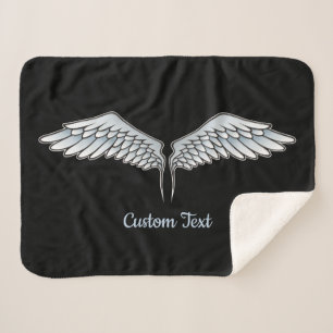 Blue-Grey Wings Sherpa Blanket Sherpa Deken