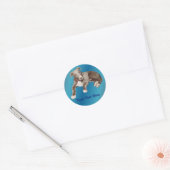 Blue Greyhound Puppy Animal Sticker (Envelop)