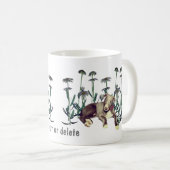 Blue Greyhound Puppy Daisies gepersonaliseerd Koffiemok (Voorkant rechts)