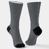Blue Grid Socks for Bold Everyday Style Sokken (Gebogen)