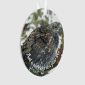 Blue Grouse in Snow Holiday Ornament (voorkant)