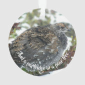 Blue Grouse in Snow Holiday Ornament (achterkant)