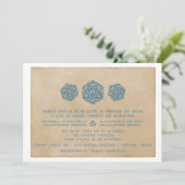 Blue Grunge D20 Dice Gamer Wedding Invitation Kaart (Staand voorkant)
