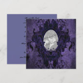 Blue Grunge Damask Gothic Photo Lijst (Voorkant / Achterkant)