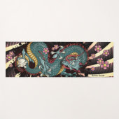 Blue Grunge Dragon Tattoo Blue Dragon Yogamat (Voorkant (horizontaal))
