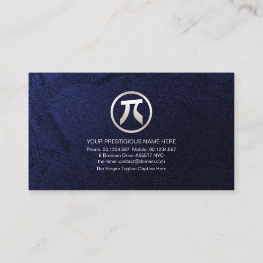 Blue Grunge "I Teach Physics" Periodic Table Tutor Visitekaartje (Achterkant)