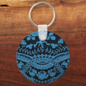 Blue Grunge Lace Sleutelhanger (Voorkant)