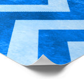 Blue Grunge Zigzag Poster (Hoek)