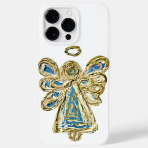 Blue Guardian Angel Art Aangepaste iPhone Case