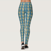Blue Guardian Angel Art Custom Holiday Leggings (Achterkant)