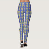 Blue Guardian Angel Art Custom Holiday Leggings (Achterkant)