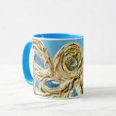 Blue Guardian Angel Custom Coffee Cup Mugs (Devant gauche)