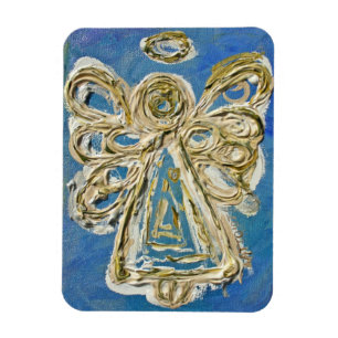 Blue Guardian Angel Custom Magnet Art Painting Magneet